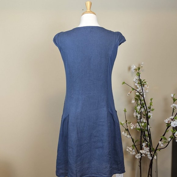 Lina Tomei Italian Linen Dress Medium - Picture 4 of 8